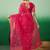 Pink embroidered saree with blouse piece