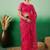 Pink embroidered saree with blouse piece