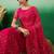 Pink embroidered saree with blouse piece