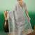 Grey embroidered festive net saree
