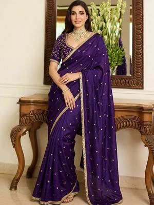 Purple embellished sarees blouse piece 3