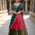 South Indian Style Semi-Stitched Half Saree with Blouse and Dupatta