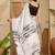 White tie and dye satin saree with blouse piece