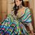 Multicolor satin designer saree
