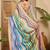 Multicolor satin designer saree
