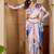 Multicolor women multicolor satin designer saree