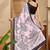Pink paisley satin designer saree