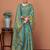 Blue ethnic motifs printed saree