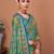 Blue ethnic motifs printed saree