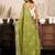 Sea green sea green linen ready to wear saree with printed design