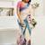 White white linen ready to wear saree with printed design