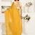 Mustard mustard white linen ready to wear saree with printed design