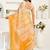 Mustard mustard linen ready to wear saree with printed design