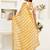 Yellow yellow linen ready to wear saree with printed design