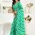 White multi linen ready to wear saree with printed design
