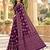 Wine color  real mirror birds prints premium satin saree with un-stitched blouse