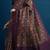Purple floral printed kanthawork  saree