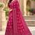 Pink color  real mirror birds prints premium satin saree with un-stitched blouse
