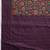 Purple floral printed kanthawork  saree