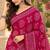 Pink color  real mirror birds prints premium satin saree with un-stitched blouse