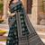 Green color  real mirror birds prints premium satin saree with un-stitched blouse
