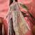 Grey floral woven design zari saree