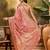 Pink floral woven design organza banarasi saree
