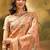 Peach floral woven design banarasi saree