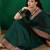 Green polka dot zari woven kanjeevaram saree with blouse