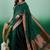 Green polka dot zari woven kanjeevaram saree with blouse