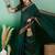 Green polka dot zari woven kanjeevaram saree with blouse