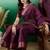 Purple polka dot zari woven kanjeevaram saree with blouse