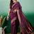 Purple polka dot zari woven kanjeevaram saree with blouse