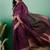 Purple polka dot zari woven kanjeevaram saree with blouse