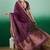 Purple polka dot zari woven kanjeevaram saree with blouse