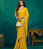 Yellow women yellow sarees