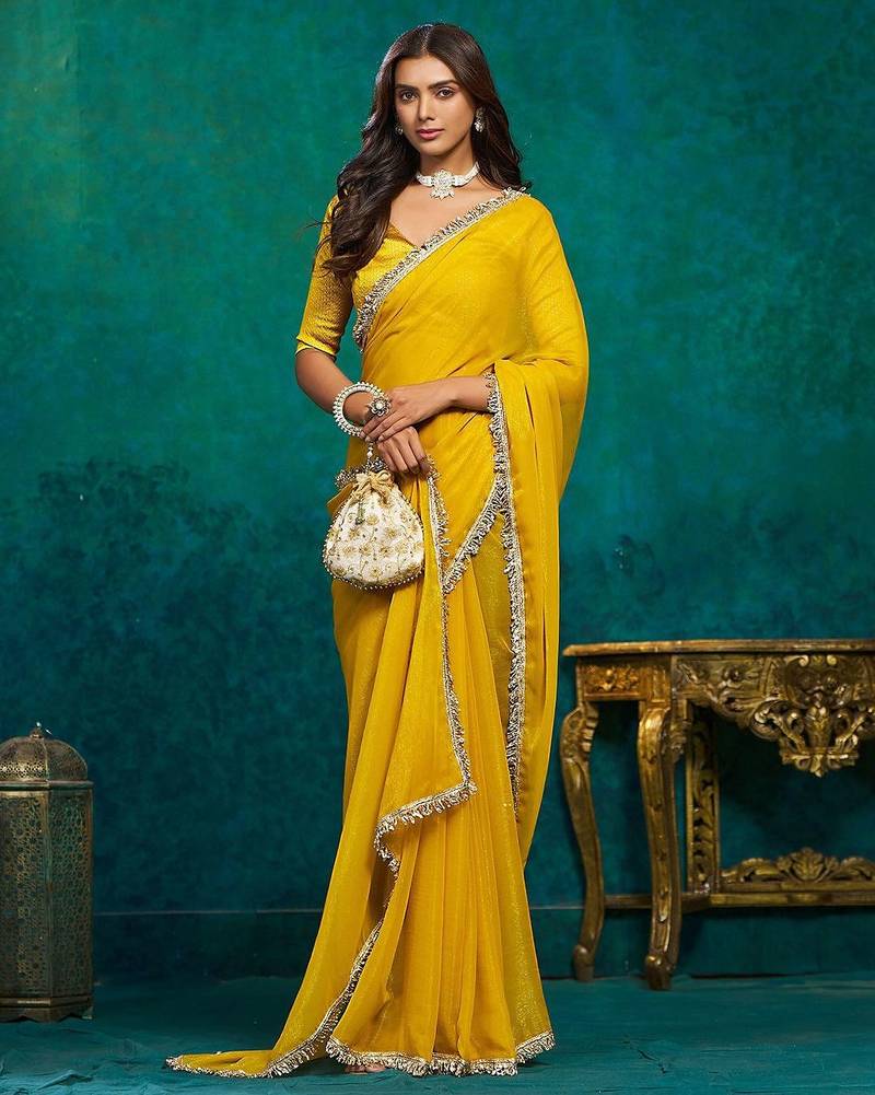 Yellow women yellow sarees
