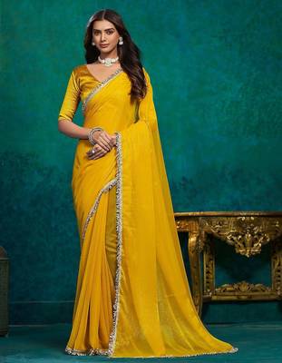 Yellow women yellow sarees 2