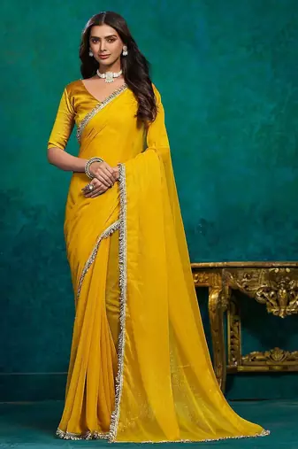 Yellow women yellow sarees