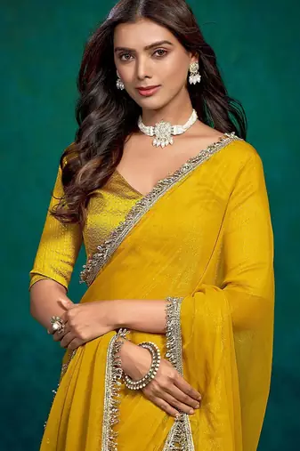 Yellow women yellow sarees