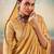 Yellow ethnic embellished festive wear saree with matching blouse