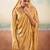 Yellow ethnic embellished festive wear saree with matching blouse
