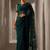 Green embellished embroidered net designer saree
