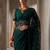 Green embellished embroidered net designer saree