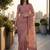 Rose embellished embroidered net designer saree