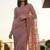 Rose embellished embroidered net designer saree