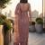 Rose embellished embroidered net designer saree