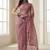 Pink embellished embroidered net designer saree