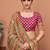 Green floral printed saree