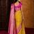 Mustard girls woven design zari art silk saree